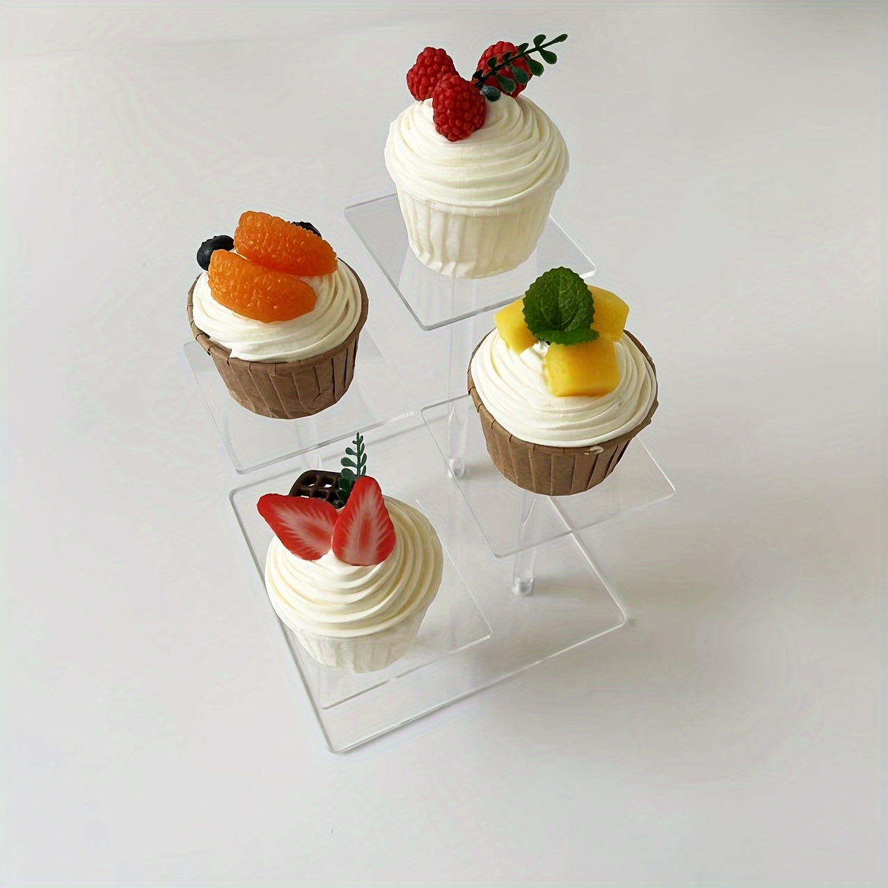 4 Tier Acrylic Display Stand for Figures Collectibles Toys Dolls