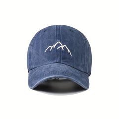Mountain Embroidery Baseball Cap Unisex Distressed Cotton Dad Hat