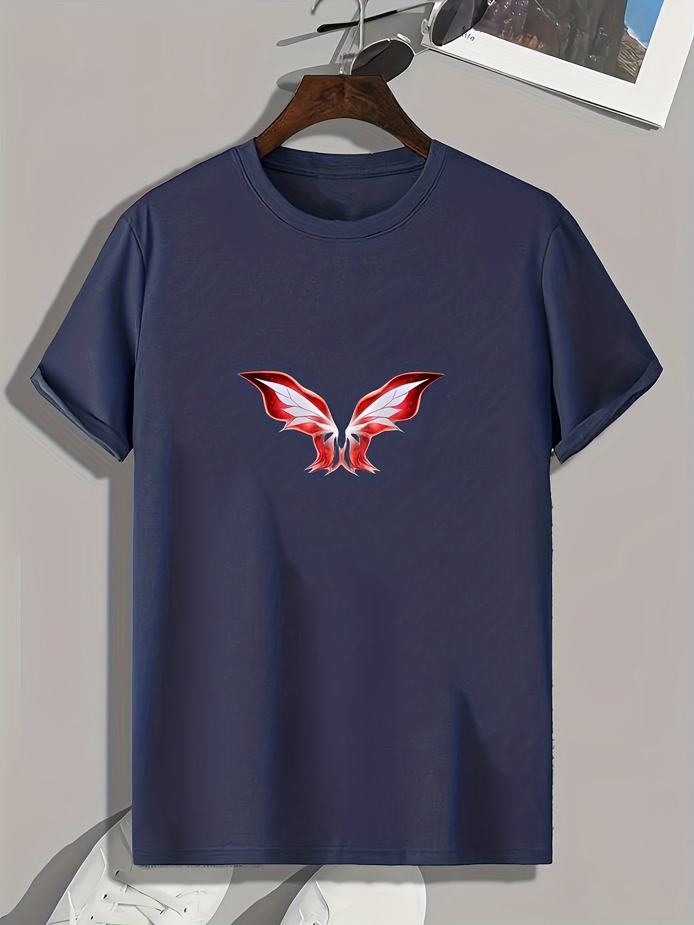 Wings Print Men's Graphic T-Shirt for Summer