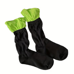 4 Pairs Thin Puff Socks Comfy & Breathable Women's Stockings