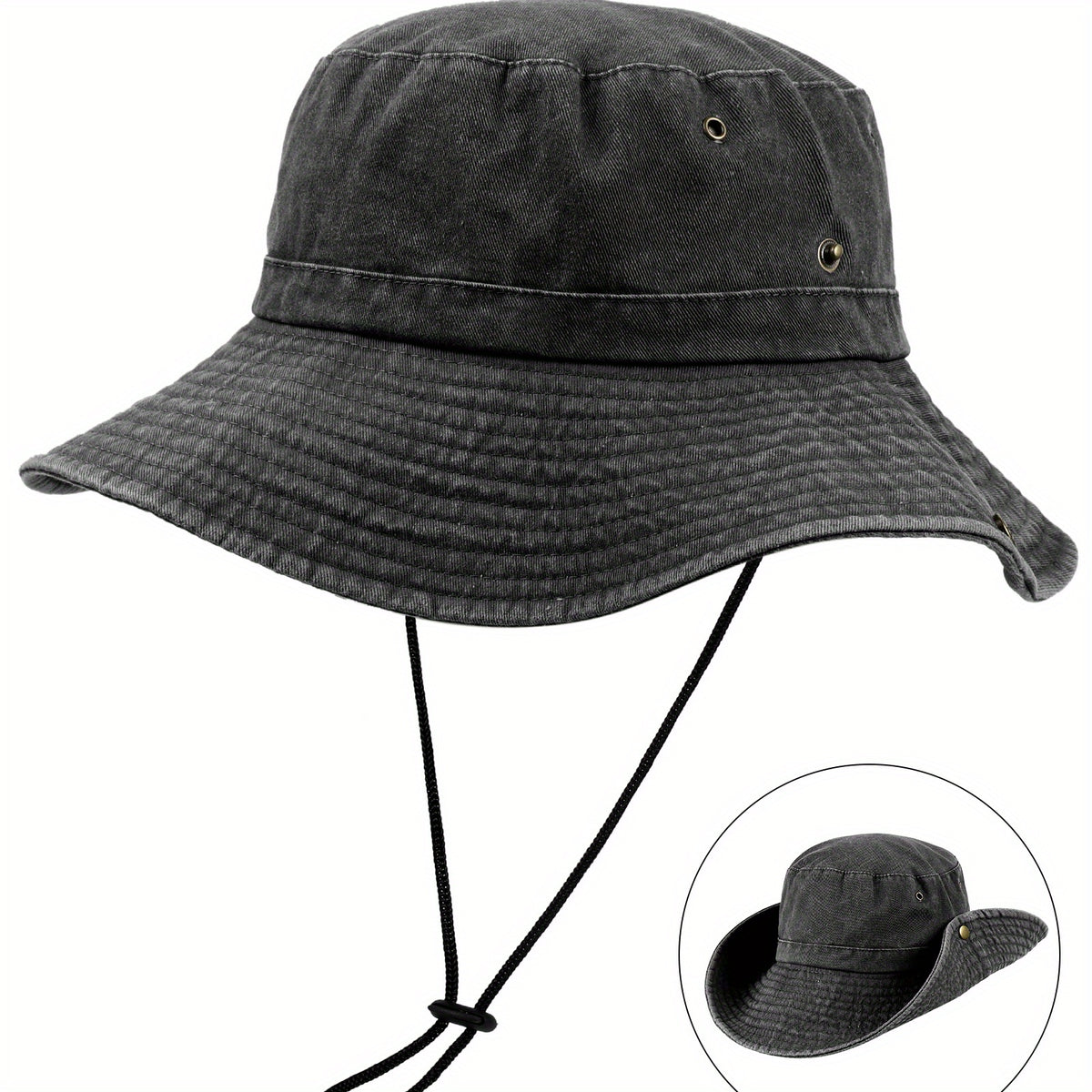 Wide Brim Bucket Sun Hat Packable Beach Hat for Women Men
