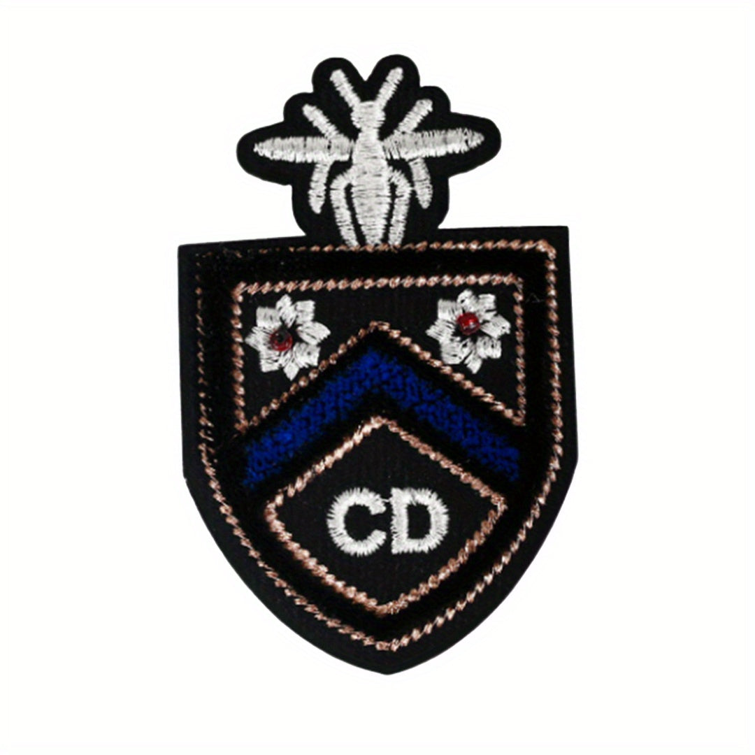Dark Horseshoe Iron-on Embroidery Patch for Men