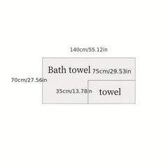 3pcs Solid Towel Set Soft Hand Bath Towel Quick Drying Absorbent Towels
