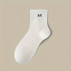 10 Pairs Letter Print Socks Soft Women's Mid Tube Stockings