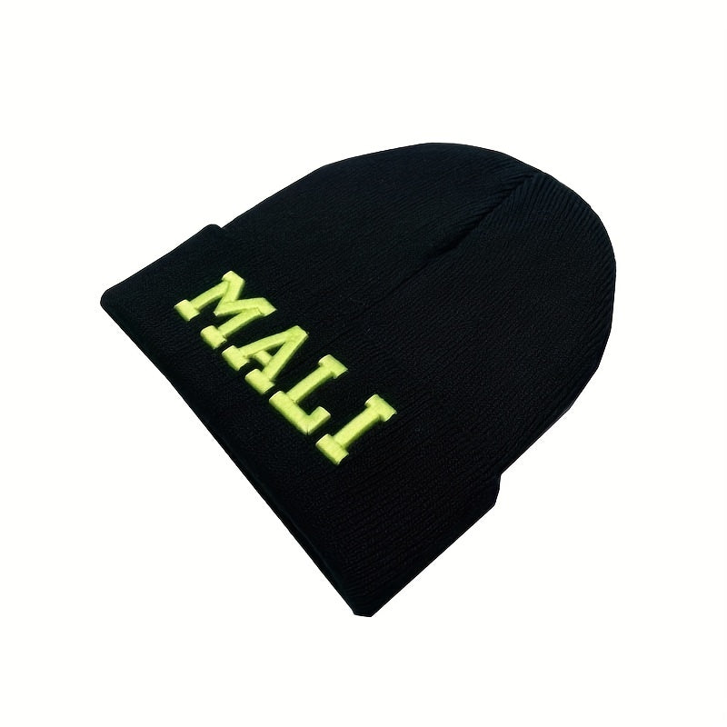 Warm Knitted Hat Embroidered Woolen Hat Coldproof Street Versatile Hat