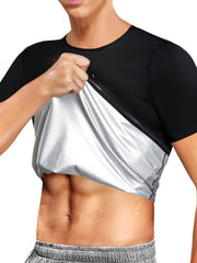 Men's Compression Sauna T Shirt Slimmer Shape for Gym Workouts