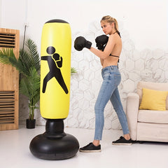 Inflatable Boxing Column Punching Bag Fitness Sandbag