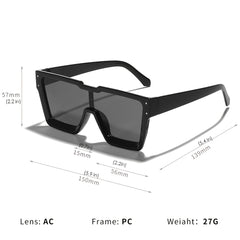 Men's Large Frame One Piece Sunglasses 6 Styles