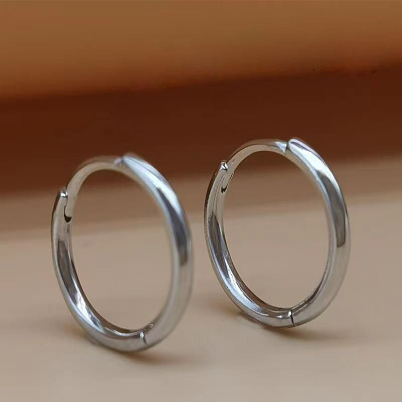 Stainless Steel Hoop Earrings Circle Ear Piercing Jewelry