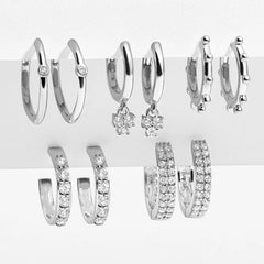 5 Pairs Geometric Stud Earrings Set