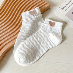 5 Pairs Cartoon Print Short Socks for Women