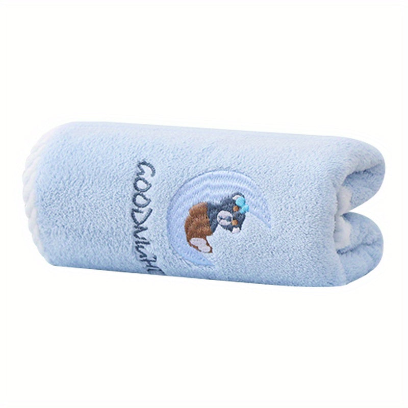 Embroidery Hand Towel Coral Fleece Quick-drying Soft Skin-friendly Face Towel