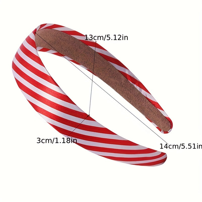 Striped Hair Hoop Wide Brim Headdress for Women