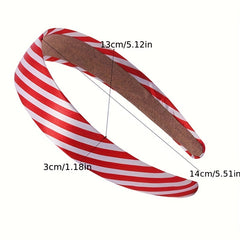 Striped Hair Hoop Wide Brim Headdress for Women