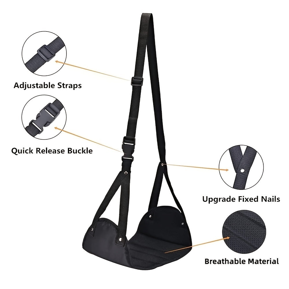Airplane Footrest Portable Adjustable Strap Lightweight Leg Rest