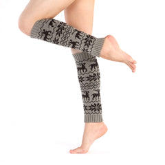 Christmas Knit Leg Warmers Rib Knit Knee High Leg Warmer Socks