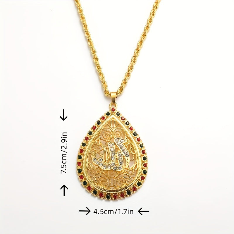 Vintage Alloy Water Drop Necklace for Women