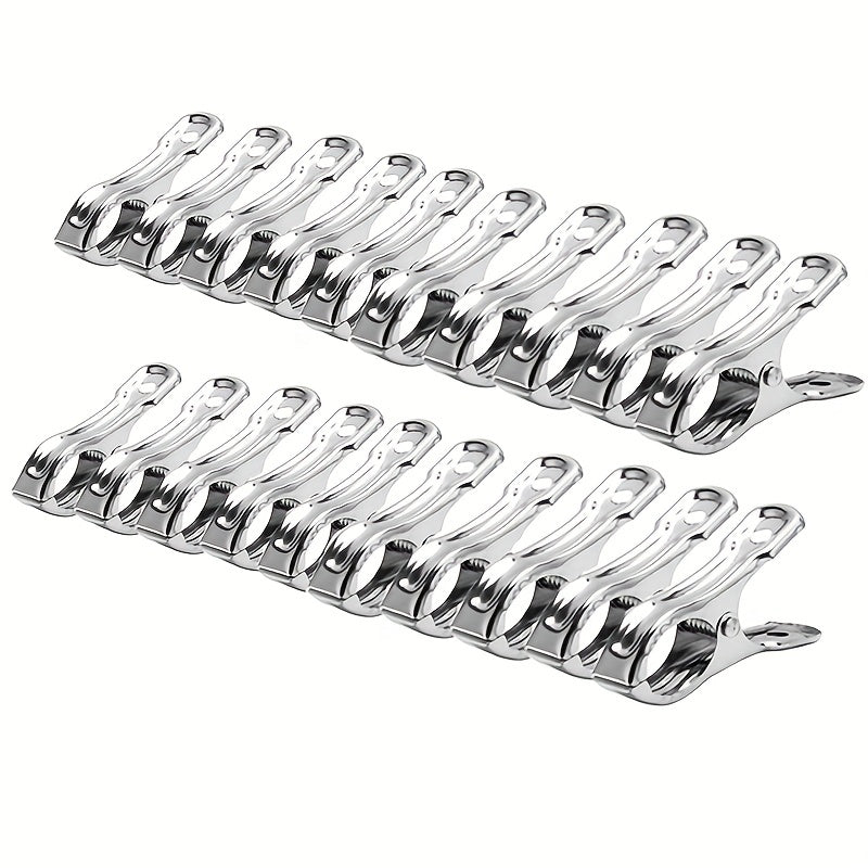5pcs XL Stainless Steel Clothes Pegs Windproof Quilt Drying Racks Clip Rin