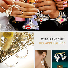 100pcs Wine Cup Pendant Ring Open Jump Ring Earrings Beaded Hoops
