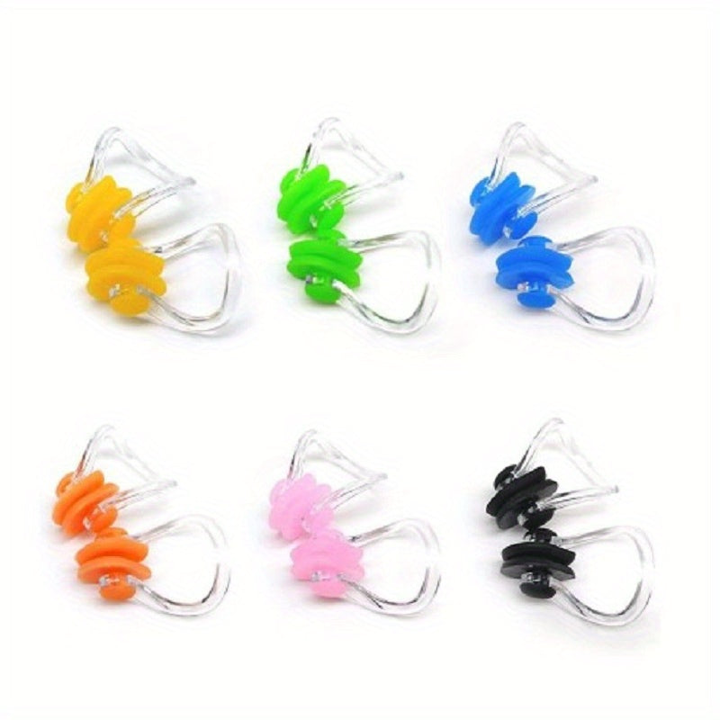 12pcs Waterproof Silicone Nose Clips for Swimming and Surfing