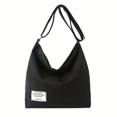 Durable Canvas Shoulder Bag Large Capacity Crossbody Hobo Bag