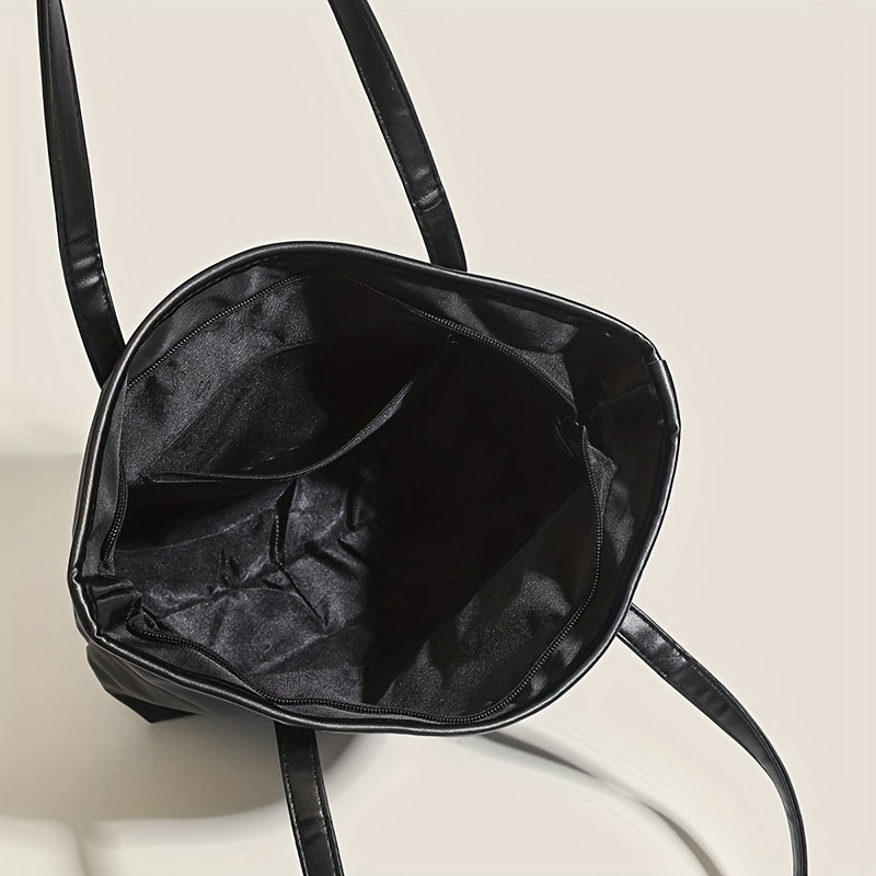 Minimalist Nylon Tote Bag Large Capacity Shoulder Bag Casual Laptop Handbag