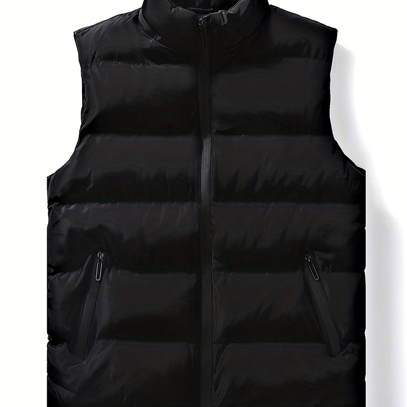 Men's Zip Up Stand Collar Vest with Pockets