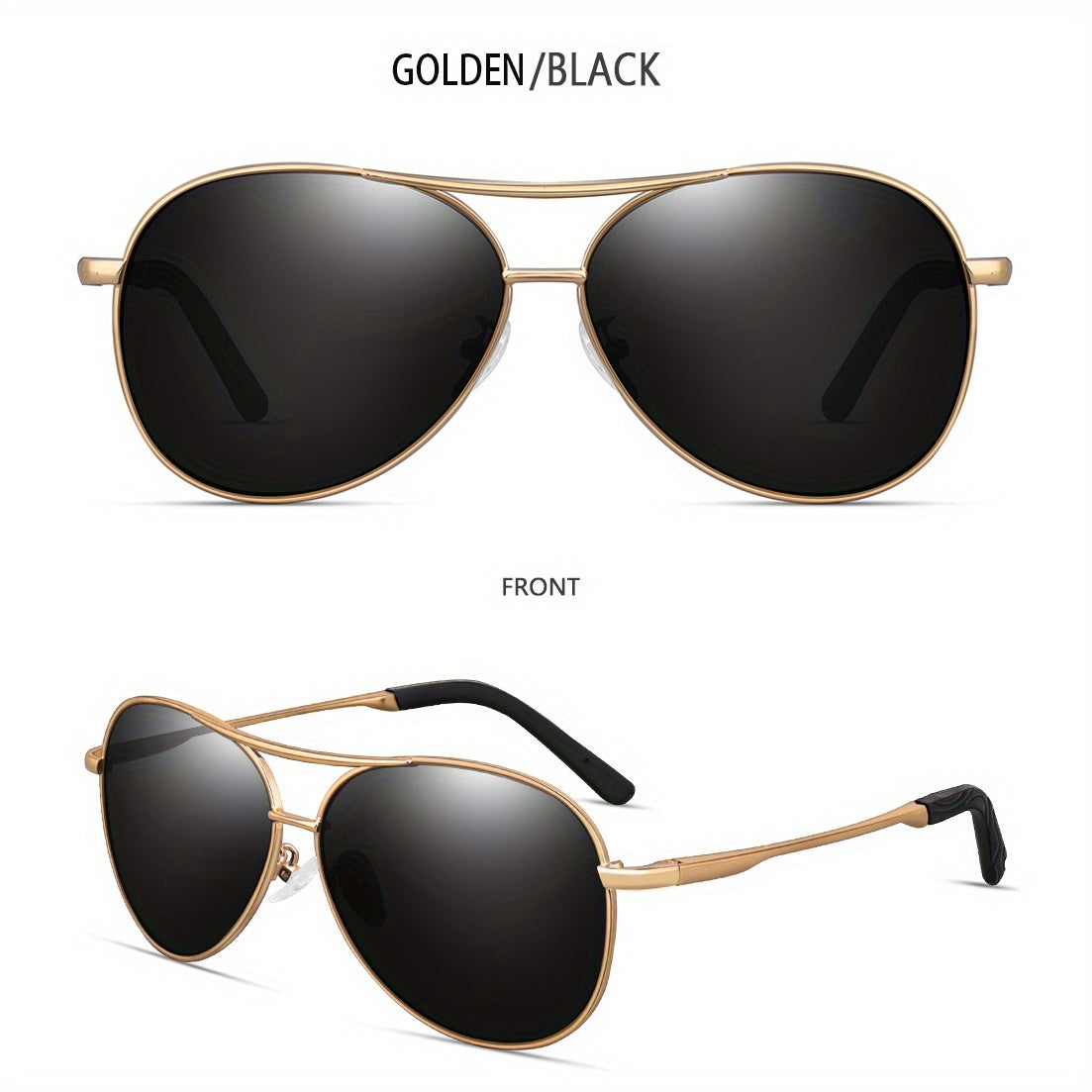 Men's Polarized Aviator Sunglasses Metal Frame