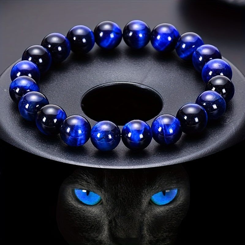 Tiger Eye Stone Bracelet Men's Jewelry 6 8 10MM DIY Hand String