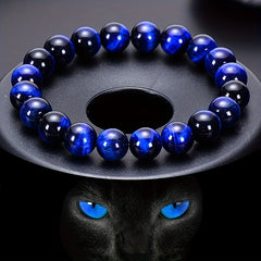 Tiger Eye Stone Bracelet Men's Jewelry 6 8 10MM DIY Hand String