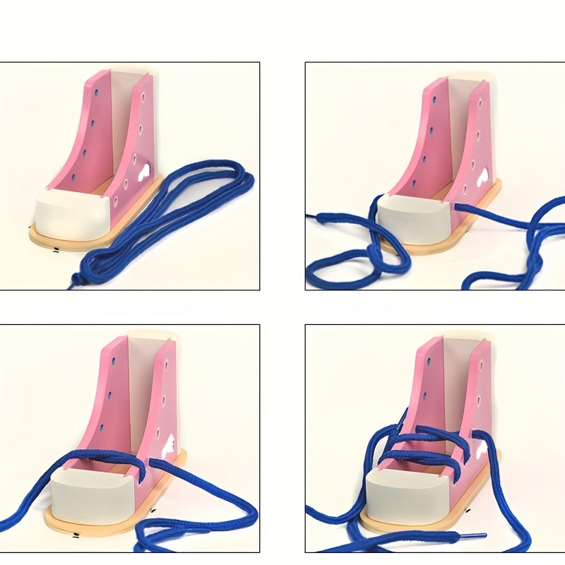 Kids Shoelace Toys Practice Tying Early Education Puzzle Montessori Kindergarten
