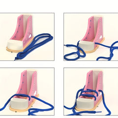 Kids Shoelace Toys Practice Tying Early Education Puzzle Montessori Kindergarten