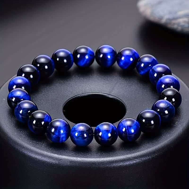 Tiger Eye Stone Bracelet Men's Jewelry 6 8 10MM DIY Hand String
