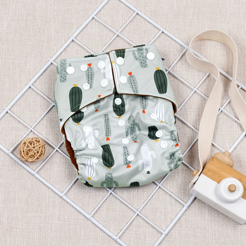Waterproof Reusable Baby Cloth Diaper - Adjustable Fit & Colorful Prints