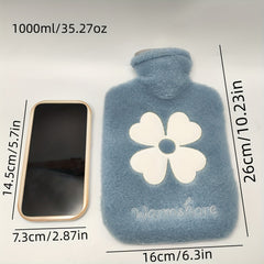 Plush Covered Hot Water Bag Home Office Travel