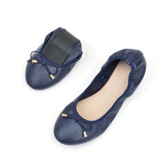 Women's Bow Decor Ballet Flats Slip On Anti-slip Shoes