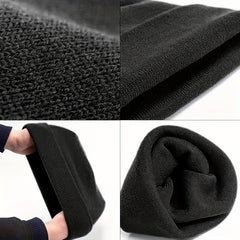 Embroidered Knitted Beanie Hat for Winter Outdoor Activities