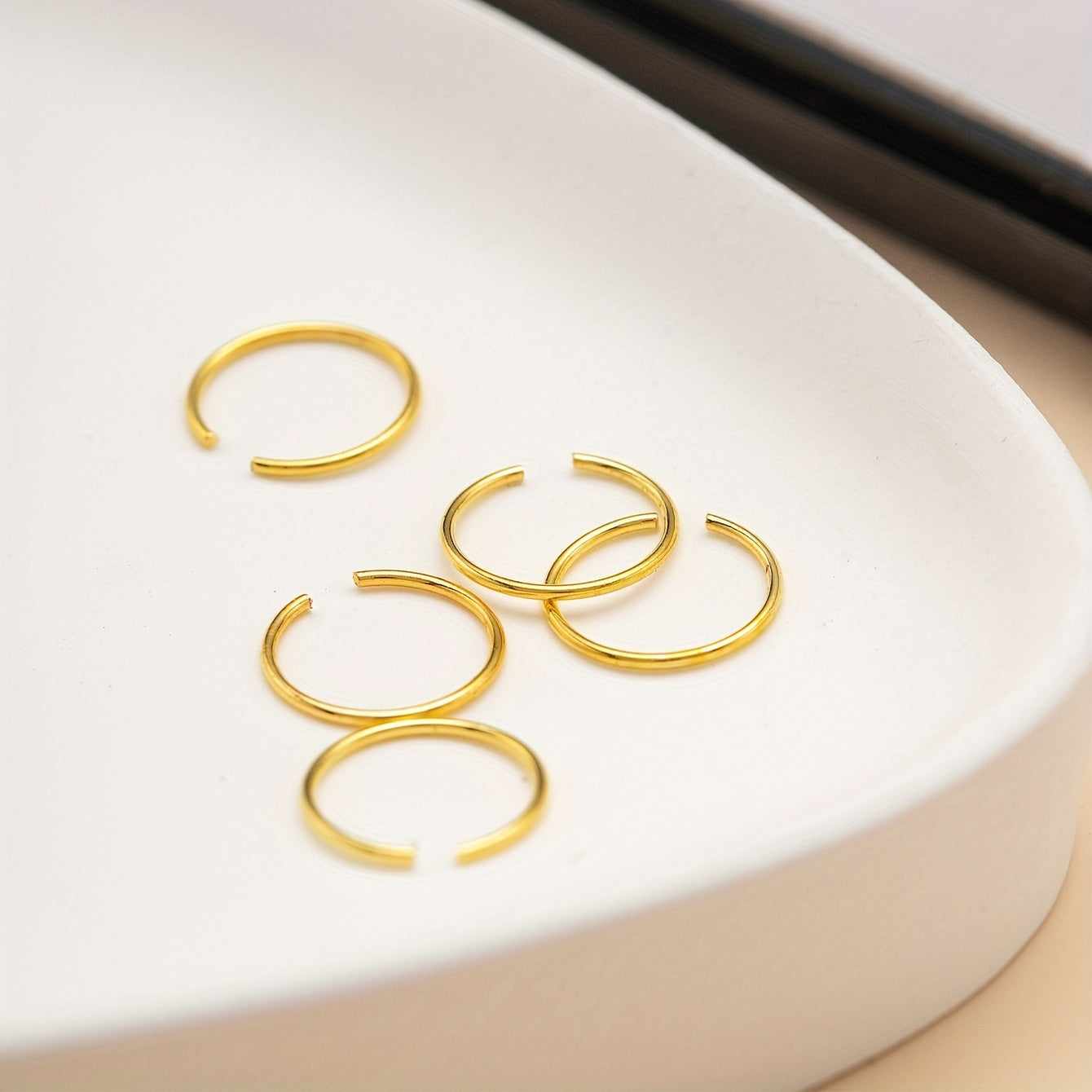 40 Pcs Nose Ring Set Copper Round Body Piercing Women