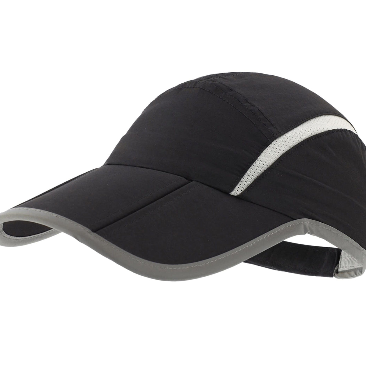 Foldable Mesh Sports Hat with Reflective Stripes for Men