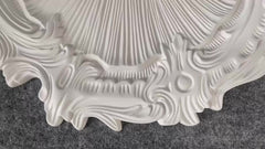 Modern Carved Round Gypsum Ceiling Lamp Holder