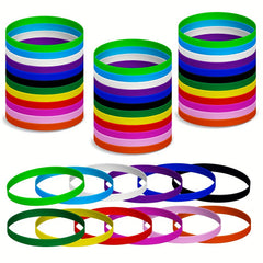 120pcs Silicone Rubber Bracelets for Kids Party Supplies
