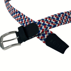 Elastic Sky Square Plaited Belt Men's Canvas Woven Belt