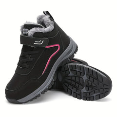 Plush Fur Lined Slip On Thermal Snow Shoes - Winter Sport Shoes
