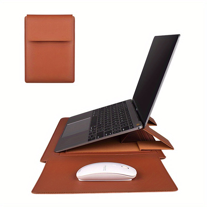 Multifunctional Computer Bag Inner Bag With Bracket Faux Leather Case