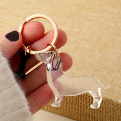 Transparent Dog Keychain Pendant Bag Accessories