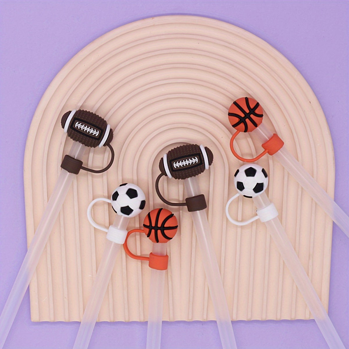 4pcs Sports Straw Tip Covers for 40oz Tumbler Cup, Reusable Silicone Caps