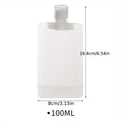 Travel Plastic Refillable Pouches Portable Empty Squeeze Bag