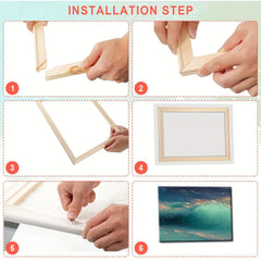Wooden DIY Mosaic Puzzle Frame Diamond Painting Digital Frame