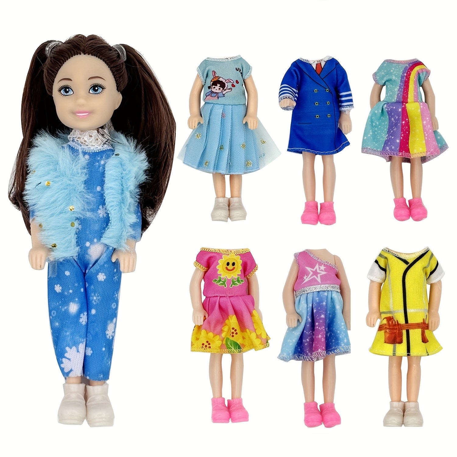 16pcs Doll Clothes and Pet Set with Accessories and Dog Backpack