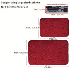 Rose Flower Patterned Bathroom Bath Mat Non-slip Carpet Memory Foam Mat 40